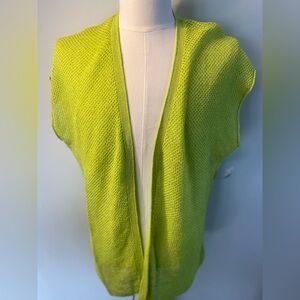 Coldwater Creek Vibrant Green Open-Front Cardigan